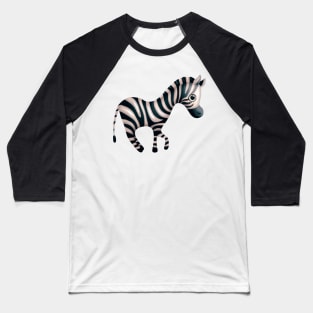 Cute Zebra Drawing Baseball T-Shirt